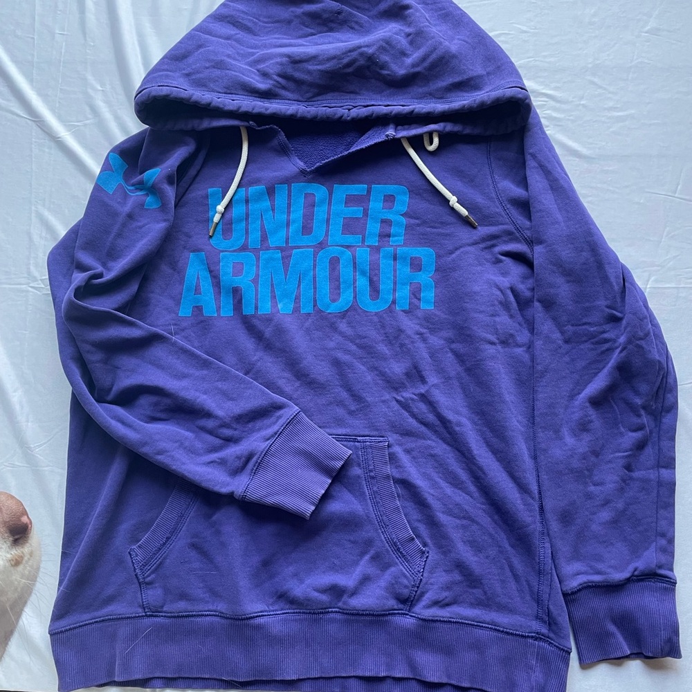 Under Armour Purple Hoodie with Blue Logo